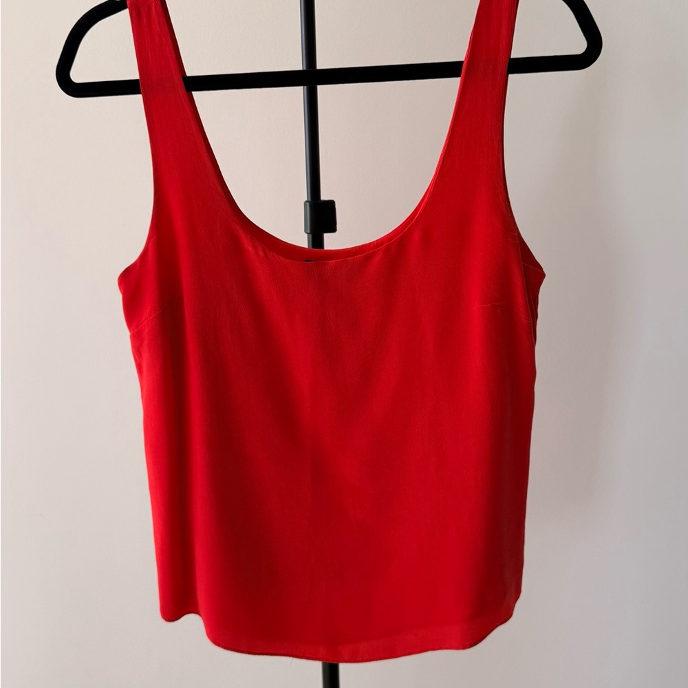 AYR Red Sleeveless Women's Silk Top